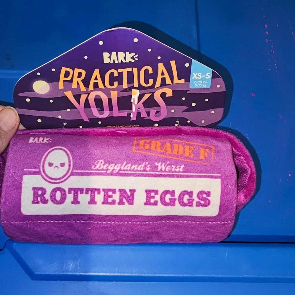 NWT Barkbox Practical Yolks‎ Rotten Eggs Dog Toy XS Small Bark